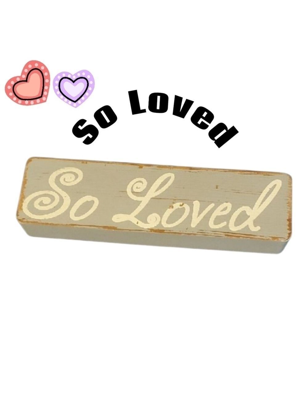 So Loved Wooden Sign Rounded Corners - Picture 2 of 10